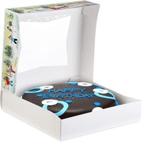 Recyclable Custom Printed Paper Bakery Mini Muffin Cupcake Boxes 6 Holes With Window Pastry Cake Packaging Boxes In Pop Up Style