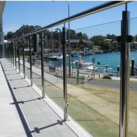 Staircase Door Deck Railing INOX Handrail Stainless Steel Glass Railing For Balcony Railing