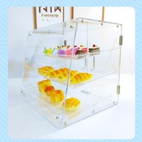 Acrylic Pastry Display Case With Removable Trays And Magnetic Rear Doors