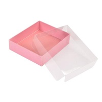 Reused Materials Display Pastry Cake Scarf Cosmetic Tie Hair Clips Packaging Gift Box With Clear PVC Lid