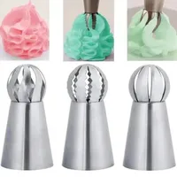 Russian pipeline nozzle 3 style spherical ice candy pastry tip cake decoration kitchen utensils tools 240729