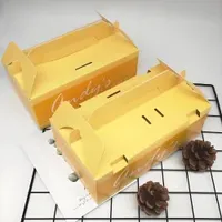 Custom Paper Card Packaging Egg Tart Cupcake Pastry Takeaway Packing Cardboard Boxes with Clear Window