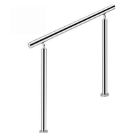 Outdoor Stair Railing Silver Stair Handrail Transitional Stair Rail with Screw Kit Balcony Rod Handrail Sets