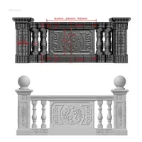 Guardrail Flower Board Cement Column Luxury Home Garden Wall Building Mold Balcony Villa Railing Set European Roman Columns Mold