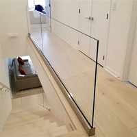 Glass Railing for Deck Staircase Opening Balustrade U Channel Fence Aluminium Glass Railings Durable Outdoor Handrail