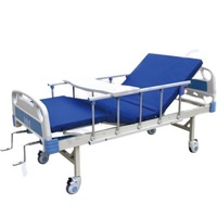 Manufacture modern cheap wholesale medical bed ABS manual detachable guardrail hospital bed for home care patient