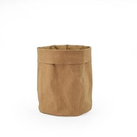 Recyclable Add PE Waterproof Membrane Factory Bag Wash Flowerpot Kraft Paper Bag Custom Size Foldable Paper Factory Direct Selling