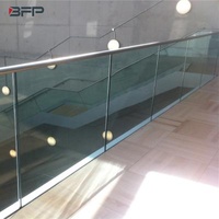 BFP Simple Design Modern Frameless Easy Installation Recessed Stair Handrail Cheap Balcony Railing