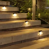 Solar LED Lamps Outdoor Waterproof Stair Garden Passage Courtyard Terrace Guardrail Step Lights Landscape Lamp Decor Lighting