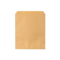 BOPP Sealable Greaseproof Flat Brown Kraft Paper Food Bags Pouch For Bakery Butter