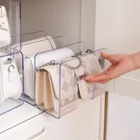 Luxury Bag Storage Rack Handbag Storage Rack Wardrobe Divider Shelf Transparent Purse Handbag Divider Shelf Bags Display Racks