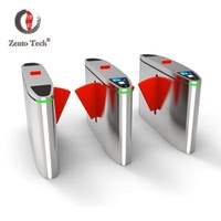 304stainless Steel Zento RFID Security Gate Reading Control Supermarket Exit Automatic Installed Guardrail People Flap Turnstile Counter
