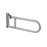 Modern Foldable Non Slip U Shape Wall Mounted Stainless Steel Toilet Grab Bar Safety Washroom Armrest Handrail Handrail