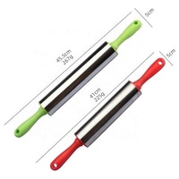 Stainless Steel Biscuit Chapati Fondant Pastry Pastry Pizza Pie Dough Rolling Pin