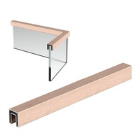 Chuanlan Customized Extruded Balustrades Square Groove Cap Rails Glass Balcony Deck Wall-Handrails Balusters