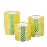 18mm 25m Transparent Yellowish Office Use Adhesive Bopp Packing Stationery Tape Roll