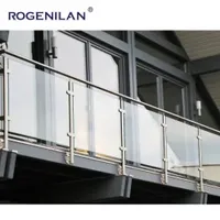 Stainless Steel Railing Stair Glass Handrail Balustrade Glass Panel Stair Home Design