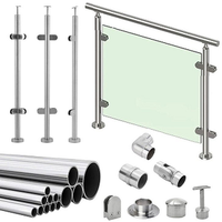 Handrail Project Solution Villa Frameless Glass Balustrade High End Stainless Steel Balcony Laminated Glass Handrail