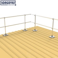 Wholesale EN standard aluminum fixed parapet guardrails for roof edges