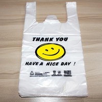 Grocery Store BOPP Microwavable Custom Printing Vest Handle T-shirt Microwavable Plastic Shopping Carrier Bag On Roll