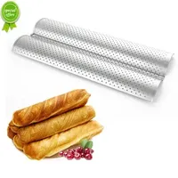 New 2pcs Non-Stick Bread Pans Baking utensils Tray Pastry Tools Loaf Baguette Mold Loaves Baking Tray Baguette Pan Bakeware