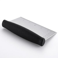 Sustainable Universal Stainless Steel Dough Scraper / Cleaver / Pastry Cutter With Contoured Handle, 16x10.2cm