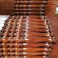 Rubber Wood Stair Railing Rubber Wood Stair Column Handrail