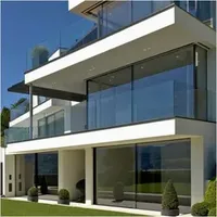 Factory Project Balustrade Glass Railing with Stainless Steel Handrail