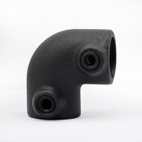 125 2 Way 90° Elbow Key Clamp Handrail Fittings for Fast Construction of Hand-railing Safety Guardrails