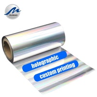 36 Micron Hologram Moisture Proof Custom Lamination With Cool Holographic Glitter BOPP PET For Laser Metallized Rainbow Wrap Laminate Film