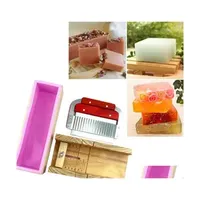 Baking Pastry Tools Set Wooden Soap Loaf Cutter Mold And Rec Sile L5Ye Drop Delivery Home Garden Kitchen Dining Bar Bakeware Dhxve