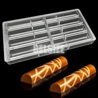 8/18 Cavities Long Sticks Polycarbonate Chocolate Mold Chocolate Bar Molds Candy Bonbons Confectionery Mould Baking Pastry Tools 240729