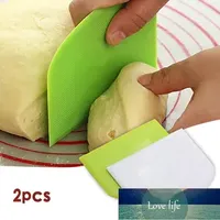 New 2PCS Dough Scrapers Cream Smooth Cake Spatula Baking Scraper Multipurpose Kitchen Scrapers for Pizza Dough Pastry Cake Factory price expert design Quality