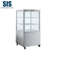 Single-temperature Supermarket Refrigeration Equipment Standing Double Glass Bakery Pastry Showcase Display Refrigerator