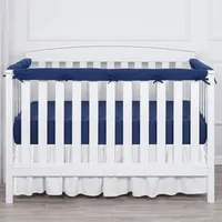 Bed Rails 1 Pair Baby Bed Bumper Strip 3pcs Breathable Baby Crib Bed Guardrails' Protector Cot Bumper Bar For born Toddler Safety 230816