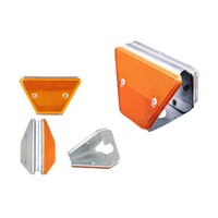 Trapezoidal Double-Sided Reflective Traffic Safety Road Guardrail with Galvanize Base.