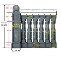 Outdoor Garden Guardrail Stair Handrail Mold European Villa Railing Roman Column Mold Cement Column Model Balcony Fence Building