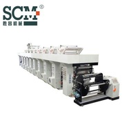 Factory 6 color engraving printing press paper machine prices PE PVC BOPP gravure printing machine model SCM-YS