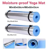 Waterproof Yoga Mat Moisture-proof Yoga Mat Thickened Aluminum Membrane Exercise Mat Multifunction for Fitness Exercise Y240912