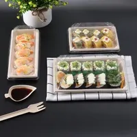 Sushi Takeout Food Container Bread Pastry Dessert Cake Baklava Brownie Catering Bakery Sugarcane Fiber Packaging Box