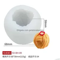 Baking Pastry Tools Wool Coil Fondant Cake Silicone Yarn Ball Resin Candle Making Supplies Handmade Soap Mold Bakery 210408 Drop De Dhrsq