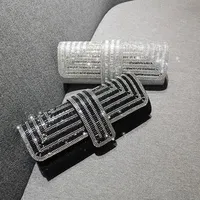 2024 new stick hanging three fold dinner handrail chain wedding crystal evening dress handbag mini bag free shipping