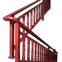 Villa Stair Column Guardrail Multi-Material Solid Wood Stair Column Handrail