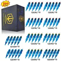 POSEIDON 100PCS Mixed Needle Professional Tattoo Cartridge Needles with Membrane Safety Cartridges Disposable Tattoo Needle 250220