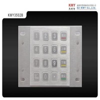 Stainless Steel 4x4 Membrane Keypad Access Control System , RS232