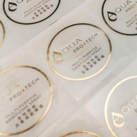 Clear Round Shape Packaging Sticker Labels light membrane hot stamping
