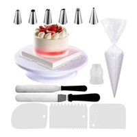 63Pcs Diy Sustainable Pastry Bags Turntable Cream Spatula Scraper Pipe Sprinklers Tip Kits Decorating Supplies Mold Cake Tools