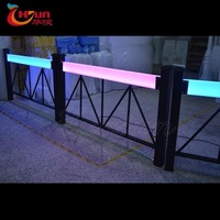 Heavy Duty Yellow Iron and PE Precaution Metal Guardrails Iron Tube City Guardrails Crowd Control Security Steel Fence Barrier