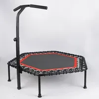Silent adult trampoe, jumping bed, gym commercial home, indoor yoga, with handrails, large, factory direct sales, large discount, can be customized