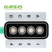 1x4 Key Matrix Membrane Switch Keypad Custom Membrane Panels
